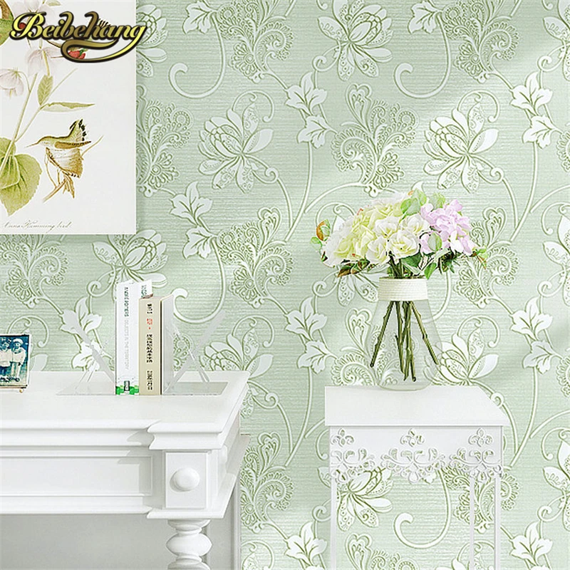 Обои из флока нетканые металлические цветочный дизайн papel de parede 3d современные