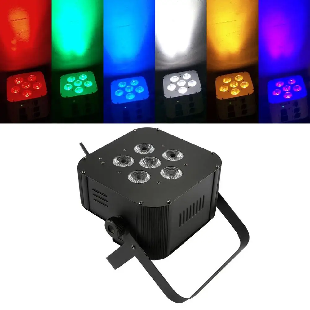 

6x15 Вт RGBWA 5 в 1 батарея мощность Par свет/DMX Свадьба KTV бар DJ дискотечный светодиод