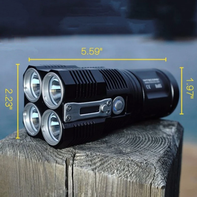 NITECORE TM28 перезаряжаемый фонарик 4 * CREE XHP35 HI LED Макс. 6000лм дальность луча 655 метров