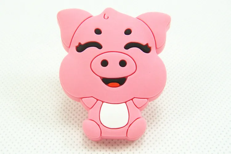 Pig 1 шт. Мультяшные ручки для шкафов комоды мягкие ручки для ящиков для детской комнаты детская мебель Декор дверная ручка - Цвет: Pig