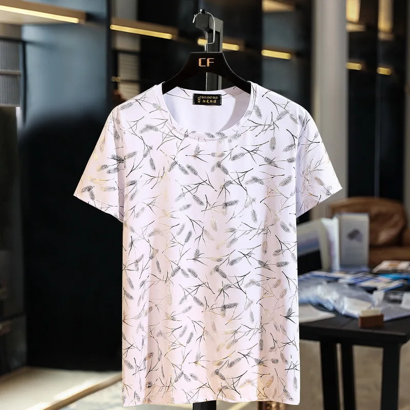 10XL 9XL 8XL размера плюс летние мужские футболки с коротким рукавом модные свободные