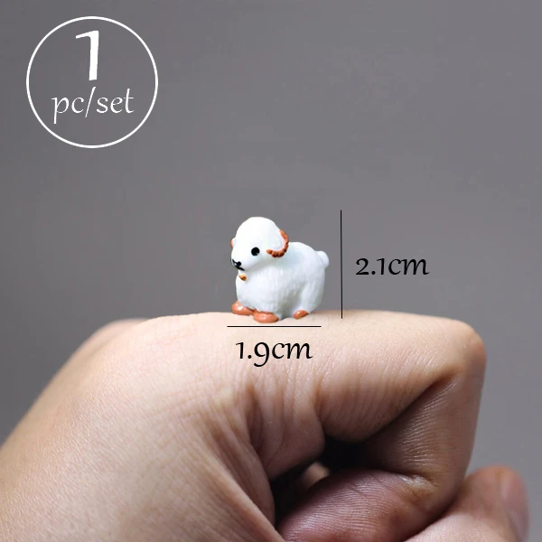 sheep 1 pcs BAIUFOR миниатюрный Террариум для животных, аксессуары, волшебные садовые фигурки, кукольный дом, Декор, мини-овечка, кролик, олень, лягушка, ежик, свинка - Цвет: sheep 1 pcs