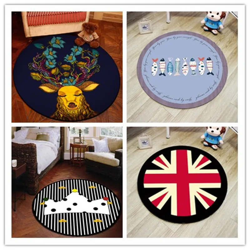 Круглый Коврики компьютер Подушки ребенок Ковры круг кровать Одеяла мода