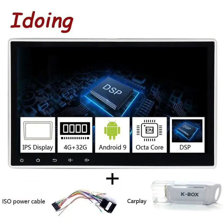 Idoing 1Din 10," PX5 4G+ 64G Android 9,0 8 ядерный для универсального автомобиля gps DSP радио плеер ips экран навигация Мультимедиа Bluetooth - Цвет: iso and carplay