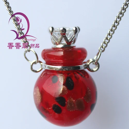 1 шт. духи из муранского стекла ожерелье в форме бутылки аромата флаконы для