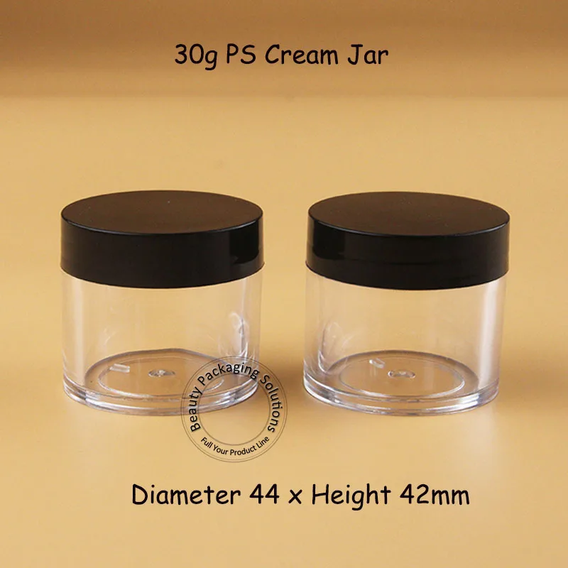 30 шт./лот пластиковая банка для крема г PS женский косметический контейнер 1 унция