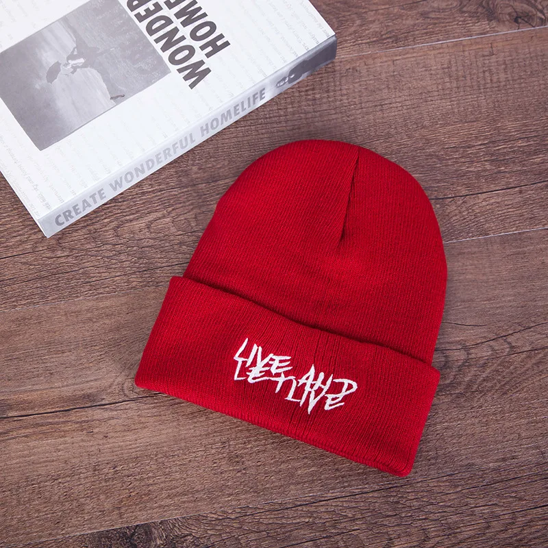 Зимняя вязаная шапка бини Мужская Вышивка буквами Skullies Beanies Зимние шапки для мужчин и женщин шапки Gorras Bonnet маска брендовые шапки