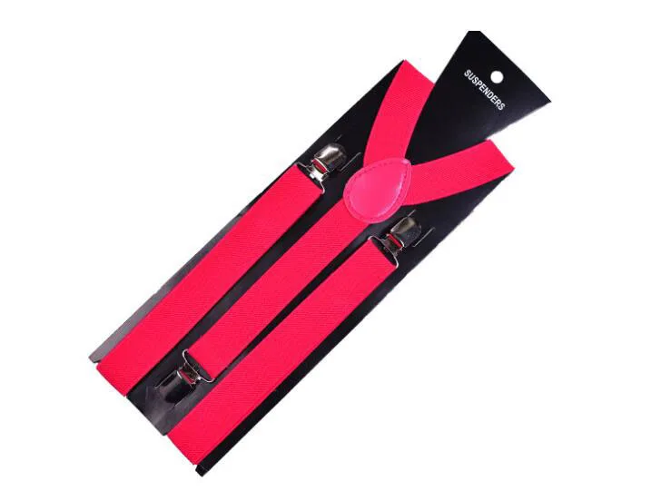 Plum red 20 цветов эластичные кожаные подтяжки мужские 3 зажимы подтяжек винтажные мужские s женские подтяжки для брюк Свадебные подтяжки для юбки - Цвет: Plum red