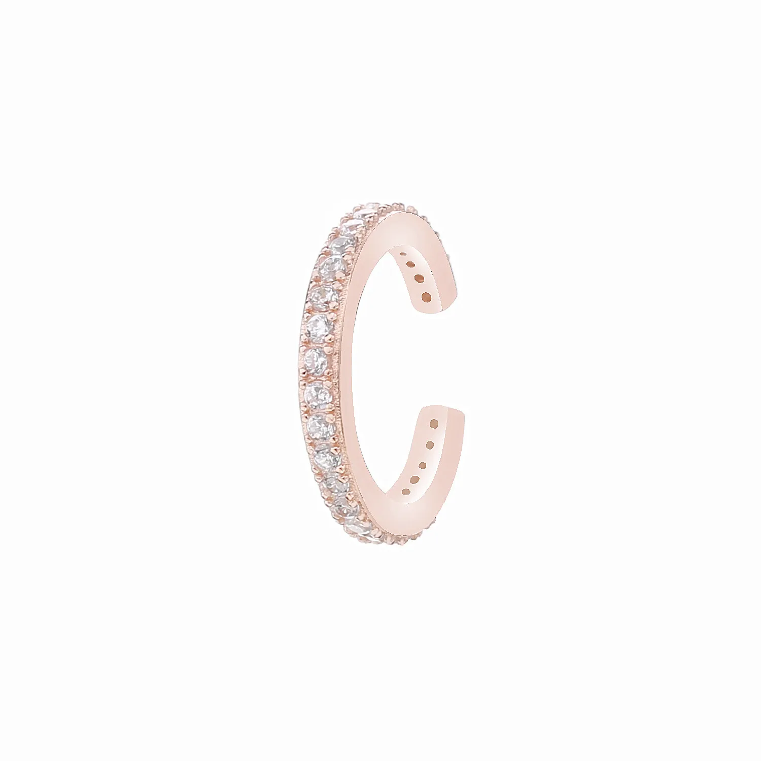Женские сережки без пирсинга, серебряные, 925 пробы - Окраска металла: Rose Gold Ear Cuff