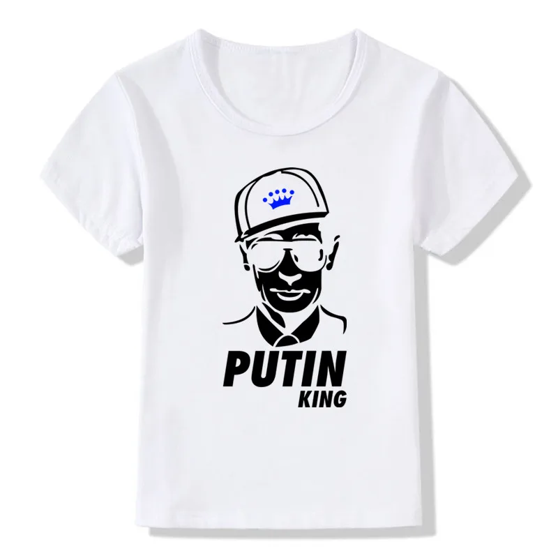 2019 Детская футболка с изображением президента Путина короля Летние повседневные