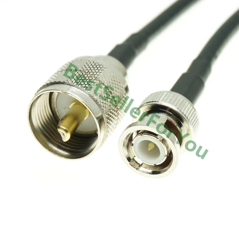 Кабель RG58 UHF PL 259 PL259 штекер к BNC прямой зажим перемычка|Соединители| |