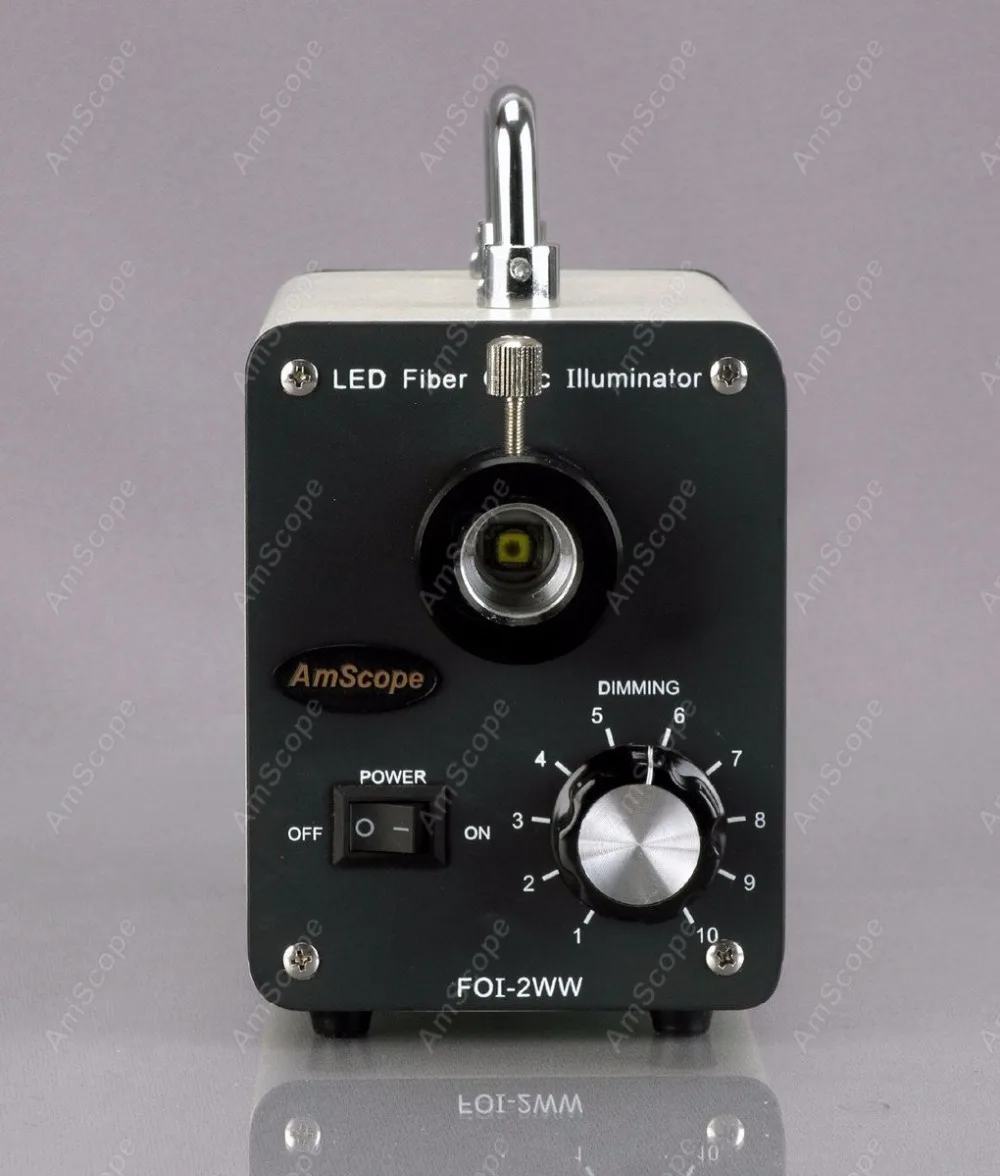 Двойной гусиная шея свет Микроскоп Осветитель AmScope поставляет 50 Вт LED оптическое