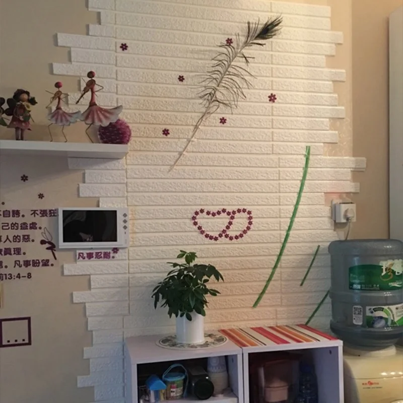 3D стерео комната общежитие самоклеящиеся плитки линии ТВ фон наклейки на стену