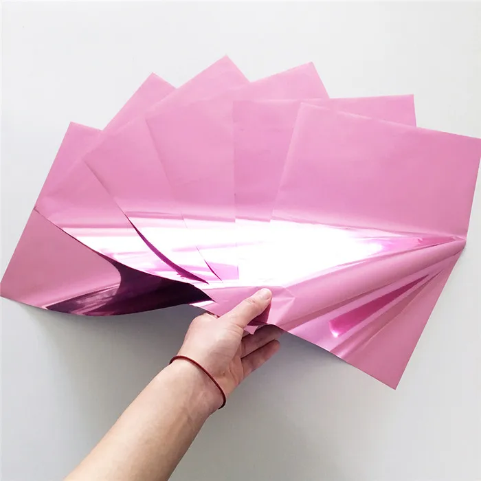 Pink Myfoils зеленая цветная бумага для рукоделия Фольга для тонера реактивный лазерным принтером minc Фольга ламинатор для бумаги/наклейки/этикетки/карты - Цвет: Pink