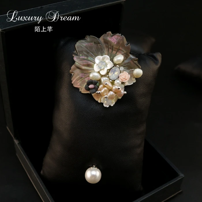 Полупрозрачная Высококачественная Брошь для женщин 2017 с натуральным