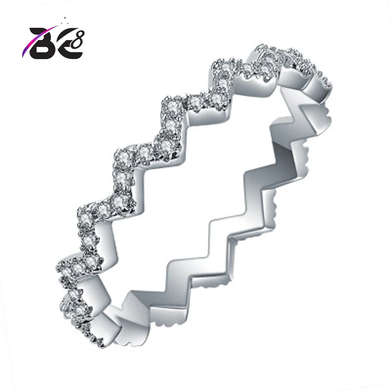 

Be 8 Trendy Fashion Jewelrywith Brilliant Tiny CZ Crystal White Gold Color Ring Party Gift Jewelry bijoux femme R113