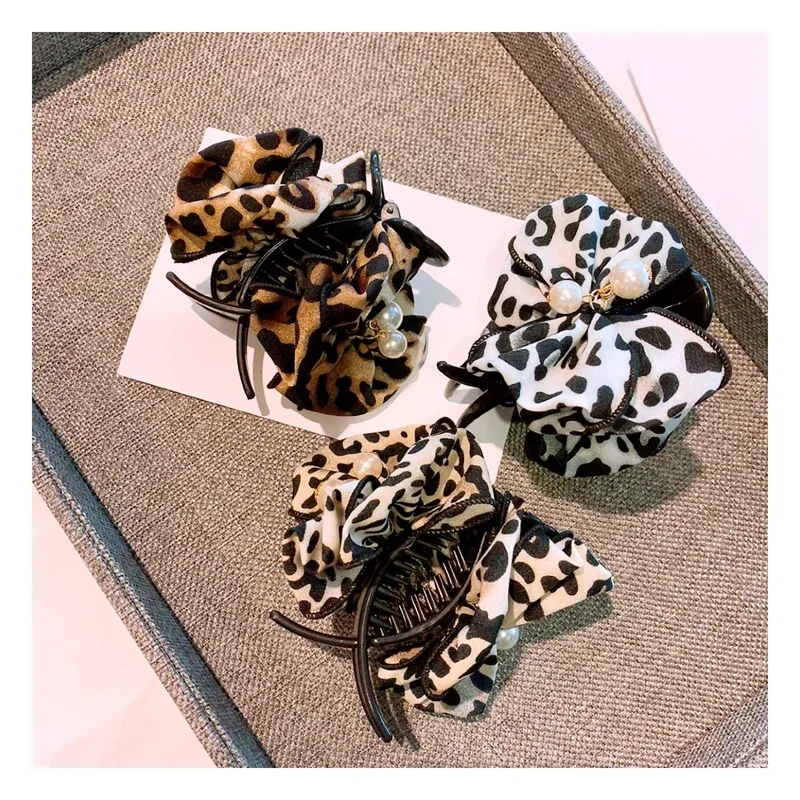 Новинка 2019 г. оригинальные маленькие милые леопардовые двухслойные жемчужные