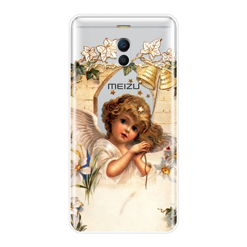 ТПУ мальчик девочка Ангел ребенок чехол для телефона Meizu M2 M3 M3S M5 M5C M5S M6 M6S M6T Мягкая