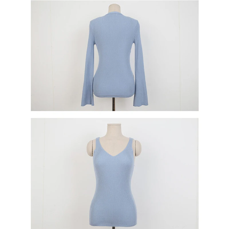 Повседневное трикотажные Комплект из 2 предметов на шнуровке кардиган и без