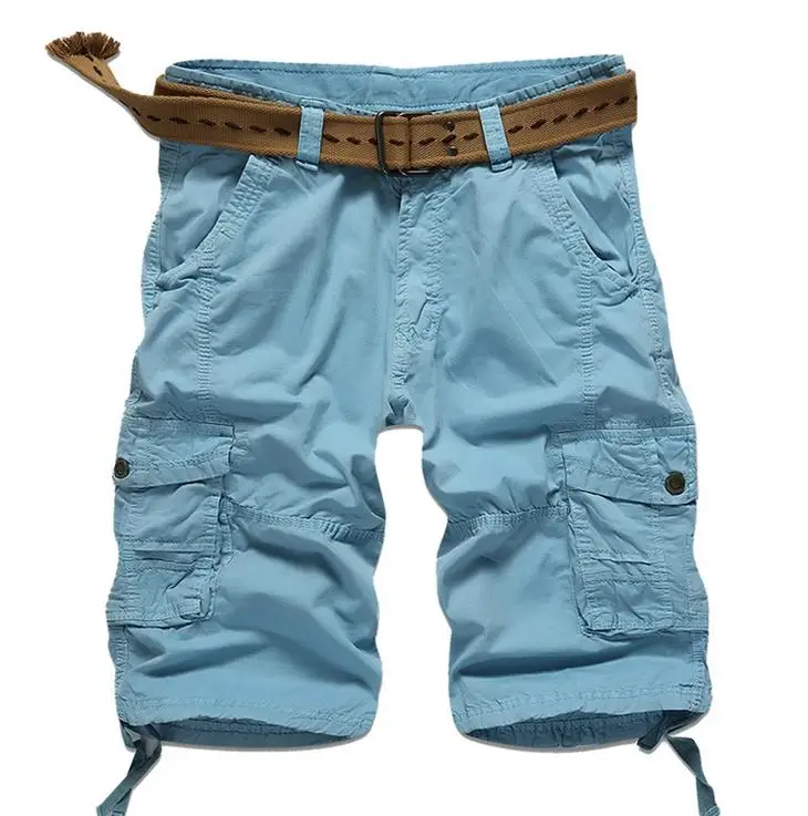 New 2021 Summer Outdoor Sport cargo Cotton Solid Color Army Military Men Straight Hiking Camping Mountain climbing Baggy Shorts | Спорт и
