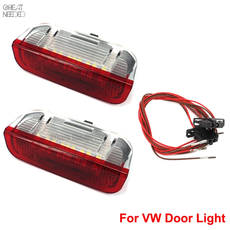 2 шт. 18SMD светодиодные двери свет Добро пожаловать Свет для VW Golf 5 6 Passat B6 B7 CC Tiguan Touareg