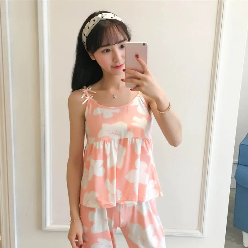 FLC111 одежда для отдыха комплект из 3 предметов пижама с цветами Feminino Пижама Femme Pigiama