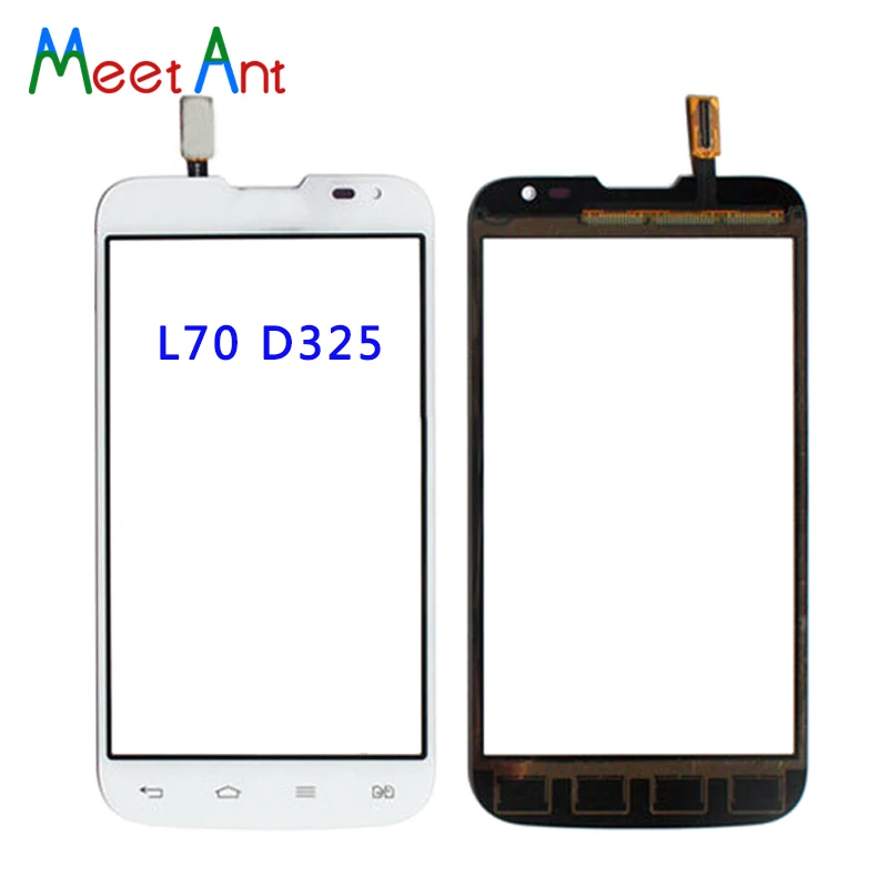 Высокое качество 4," для LG L70 D320 и L70 D325 сенсорный экран дигитайзер сенсор внешняя Передняя стеклянная панель объектива Черный Белый