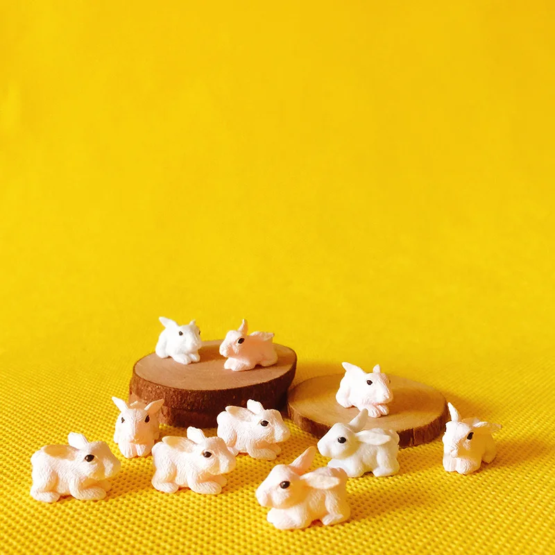 10 шт. в виде кролика Банни миниатюры милые Сказочный Садовый Гном Террариум с