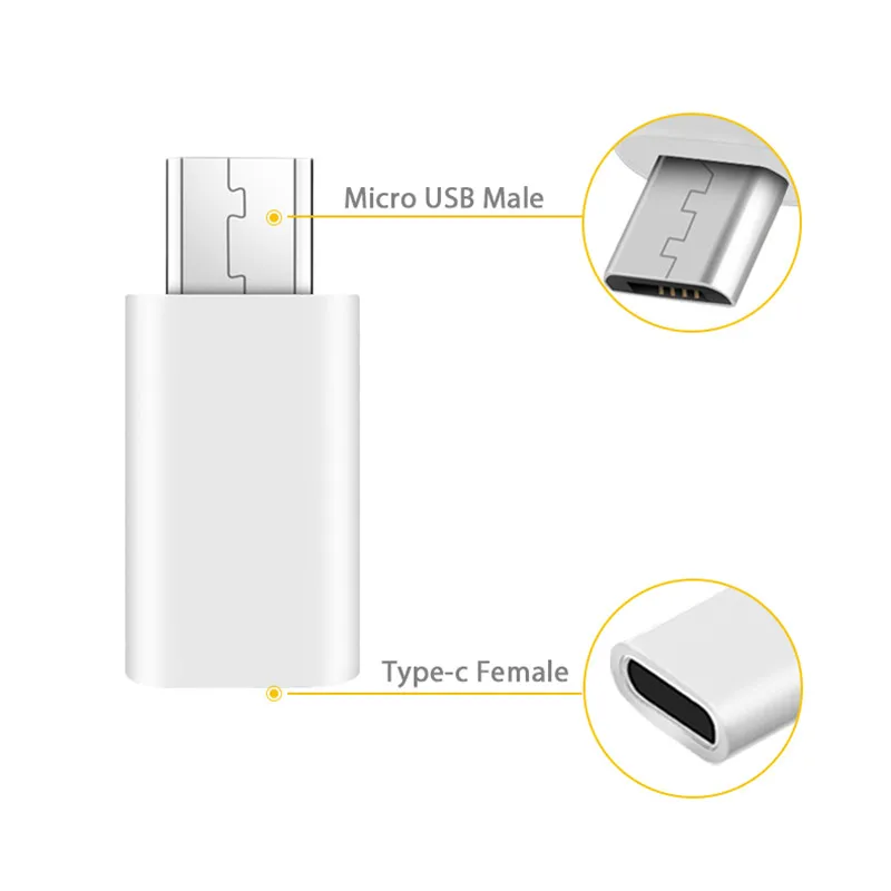 Адаптер SIANCS Mini Type C Женский на Micro USB Мужской внешний разъем для зарядного