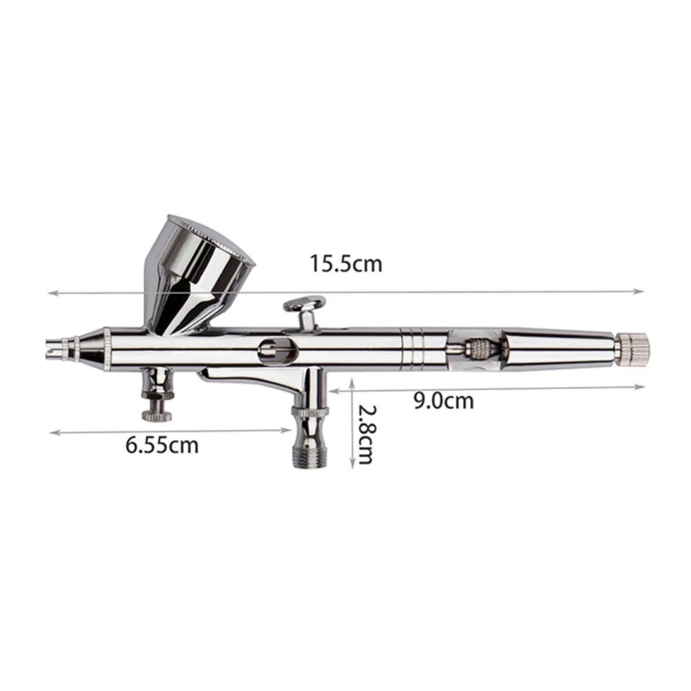 Dual Action Airbrush Kit 0.2mm/0.3mm/0.5mm Needle Aerograph Set Spray Art Nail Face Makeup Body Tattoos | Электроника