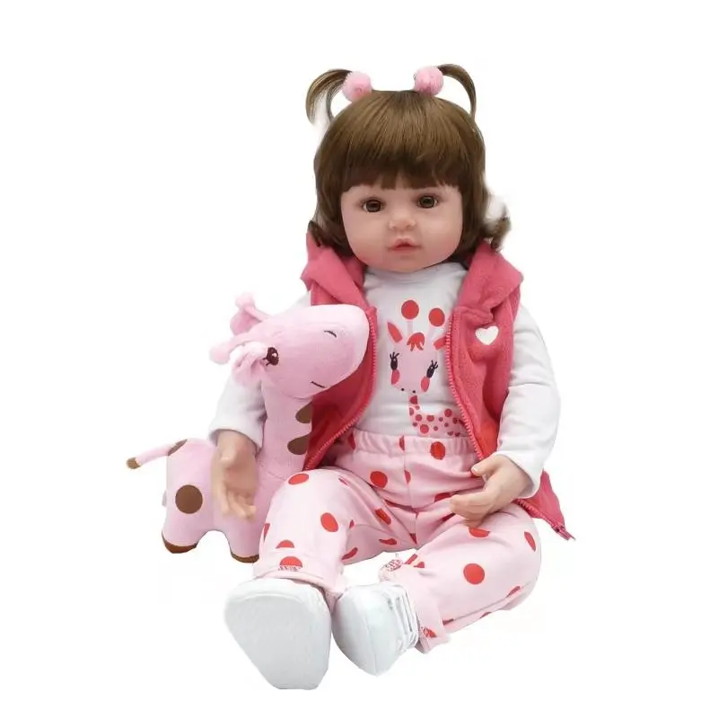 Reborn Dolls de Silicone девушка тело 47 см Очаровательная кукла игрушки для девочек boneca Baby Bebe Кукла День рождения/Рождественский подарок