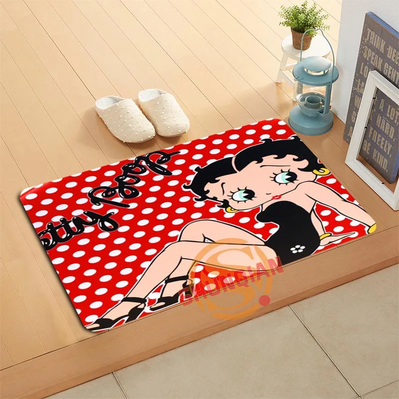 Изготовленный на заказ коврик для ванной Betty Boop коврик для ног домашний декор коврики для ванной двери коврик для пола A320#12
