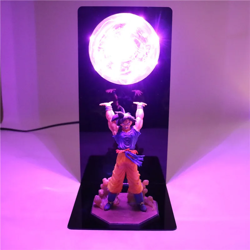 Розовый Dragon Ball Z Luminaria Сон Гоку силовые бомбы лампа DBZ Супер Saiyan фигурки ночной Светильник для детей детская спальня настольная лампа - Испускаемый цвет: Розовый