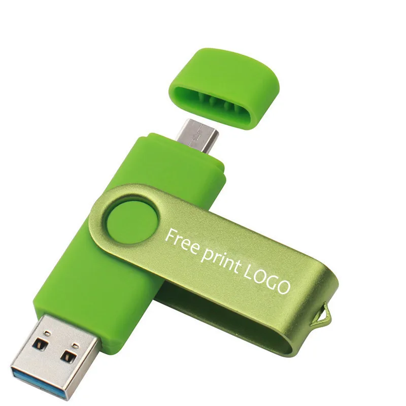 Green JASTER USB OTG флэш-накопитель 8 ГБ 16 ГБ 32 ГБ 64 Гб 128 ГБ флеш-накопитель для Android мобильного телефона Micro(5 шт. бесплатный логотип - Цвет: Green