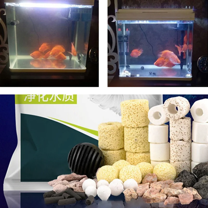 Аквариумный фильтр для аквариума керамическое кольцо с активированным углем