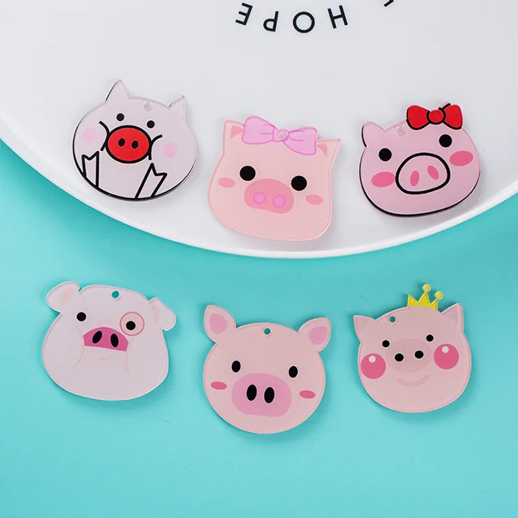 10 шт. Kawaii животные плоские пластмассовые мультфильм плоский акриловый персонаж