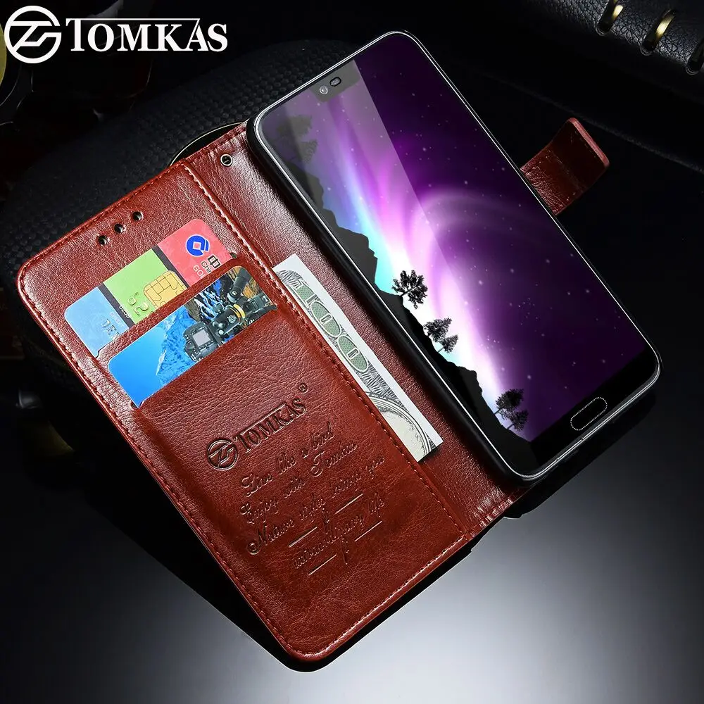 Чехол-Кошелек TOMKAS для huawei Honor 10 кожаный флип-чехол из искусственной кожи чехол s 9