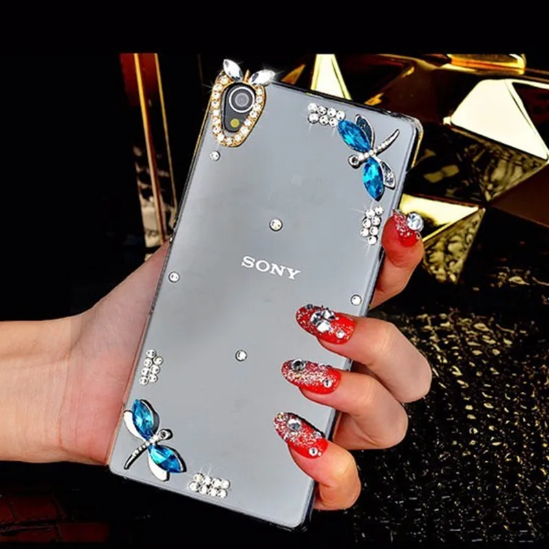 Роскошный чехол со стразами и кристаллами для Sony Z1 Z2 Z3 Z4 Z5 mini compact M2 M4 M5 C3 C4 C5 T3 T4 E3 E4 Z