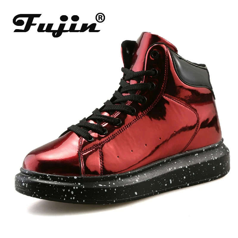 Fujin/Новинка Сезон осень-зима Обувь из окрашенной кожи на толстой подошве с