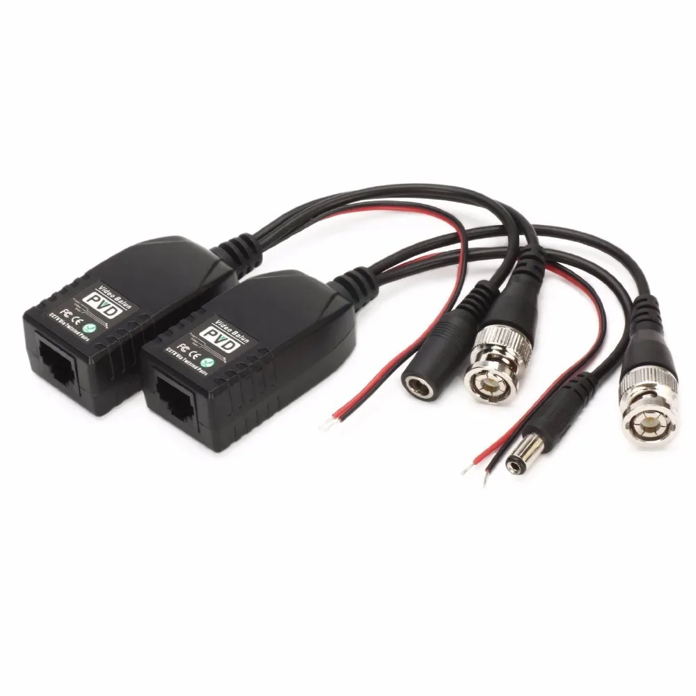 Новый 2шт RJ45 к BNC 1080P HD AHD TVI CVI передача видео/данных/мощность вместе Видео балун для