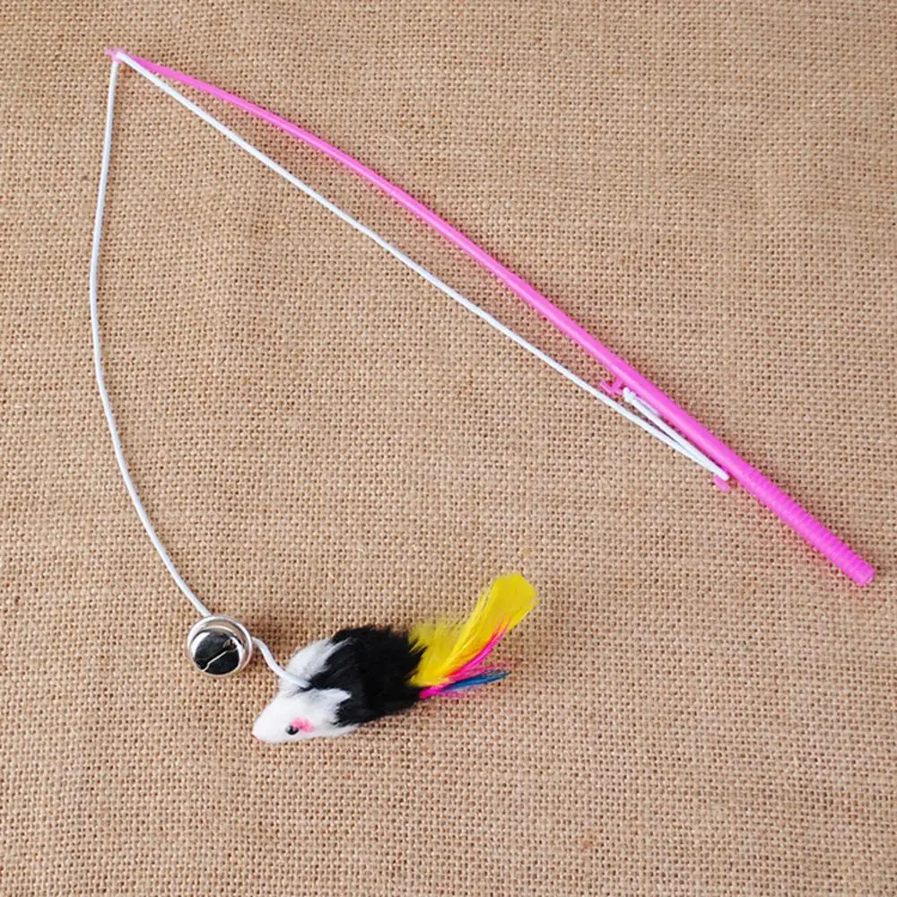 Новые стили Pet cat игрушки Милый Дизайн Стальной Проволоки Перо тизер Жезл