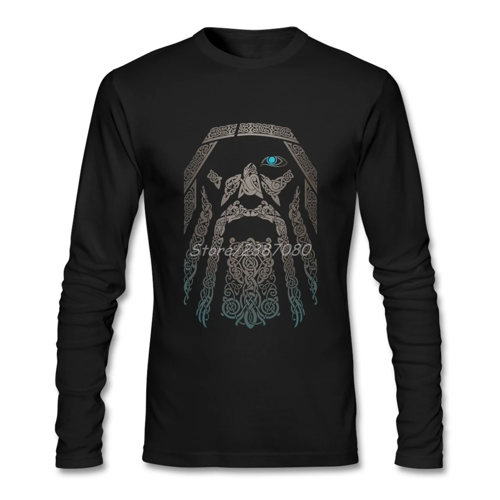 Вальгаллу Одина Викинги Футболка на заказ с длинным рукавом t рубашка кофта Для