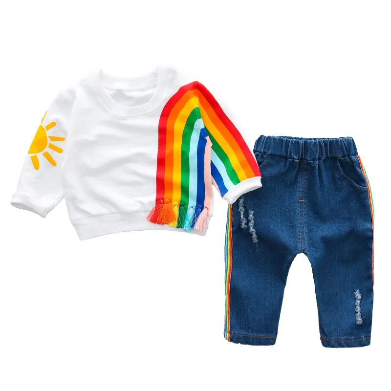 2019 новая весенне-летняя детская одежда для мальчиков и девочек малышей хлопковые