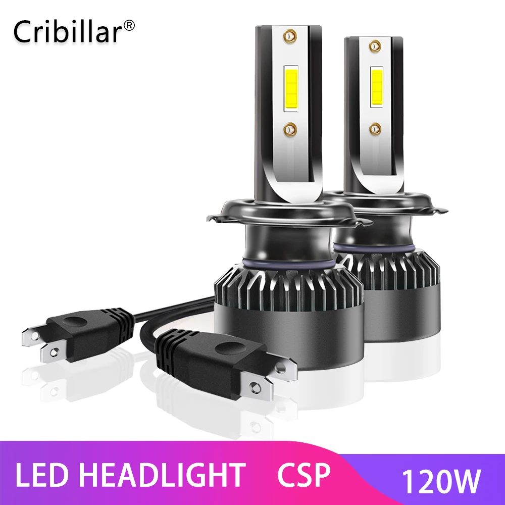 Crbrillar H1 H4 H7 H11 светодиодные лампы для автомобильных фар 120 Вт 6500 к с CSP чипы Авто