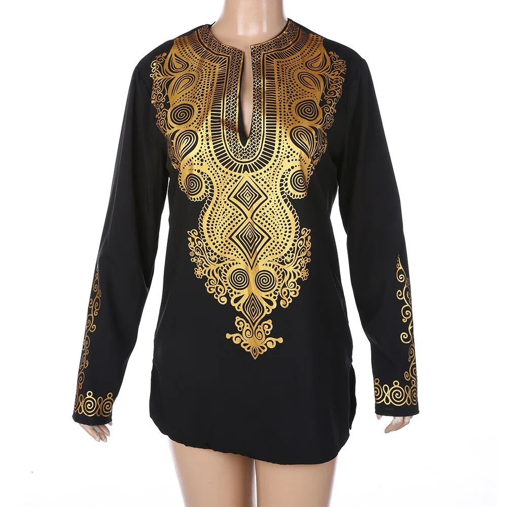 Африка Женская одежда в африканском стиле Dashiki традиционный длинная рубашка