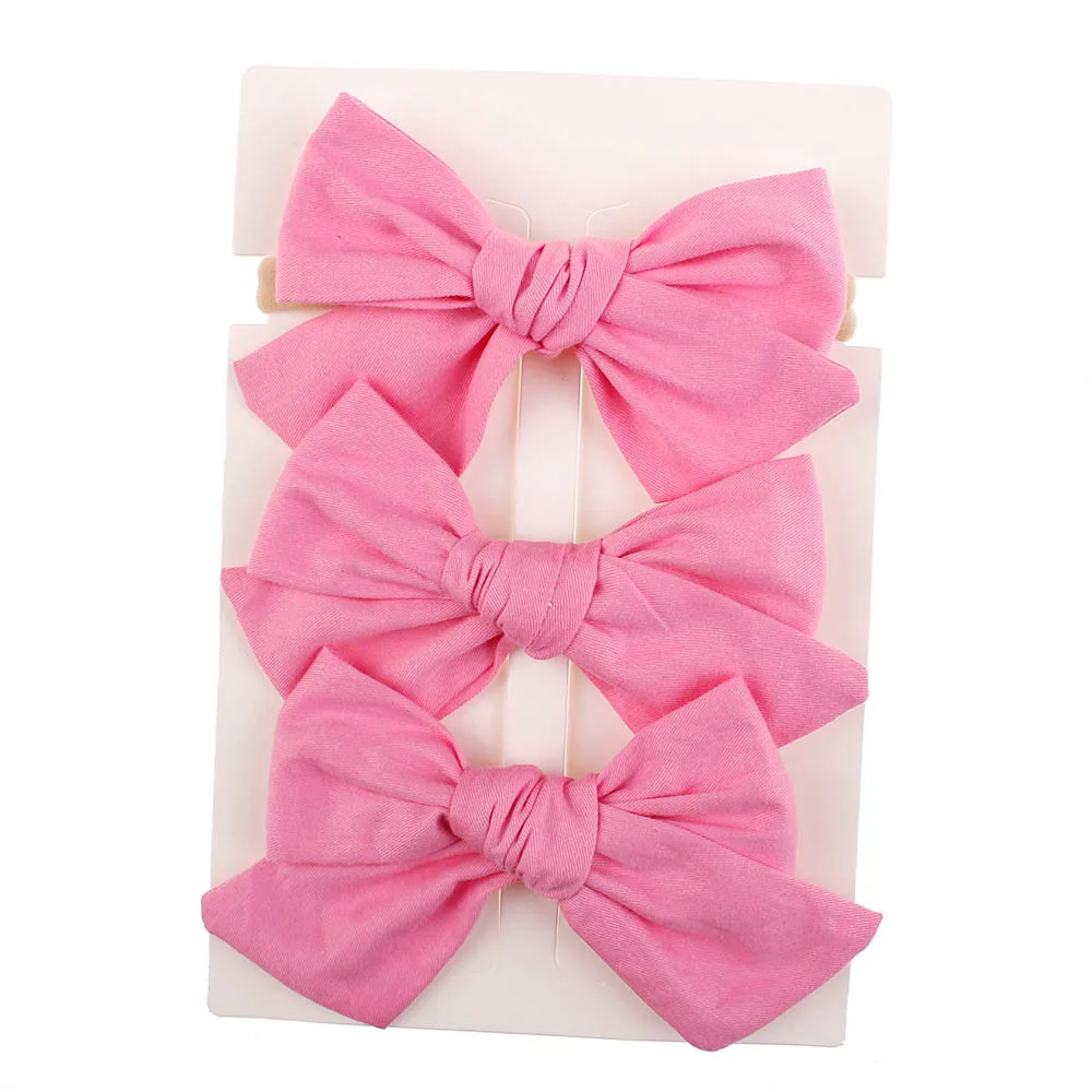 Детская однотонная повязка на голову 3 шт. эластичная для девочек детские