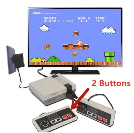 Мини ТВ игровая консоль 8 бит Ретро видео игровая консоль встроенные 620 игры Ручной игровой плеер лучший подарок - Цвет: 2 Buttons