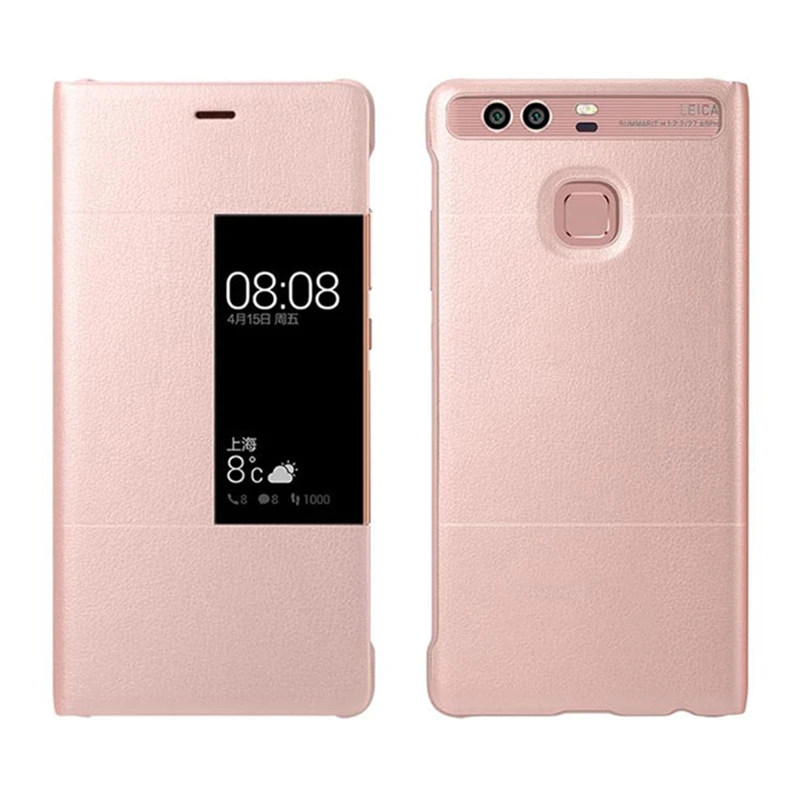 Роскошный Ультратонкий чехол-книжка из ПУ кожи с окошком для Huawei P9 Plus | Мобильные