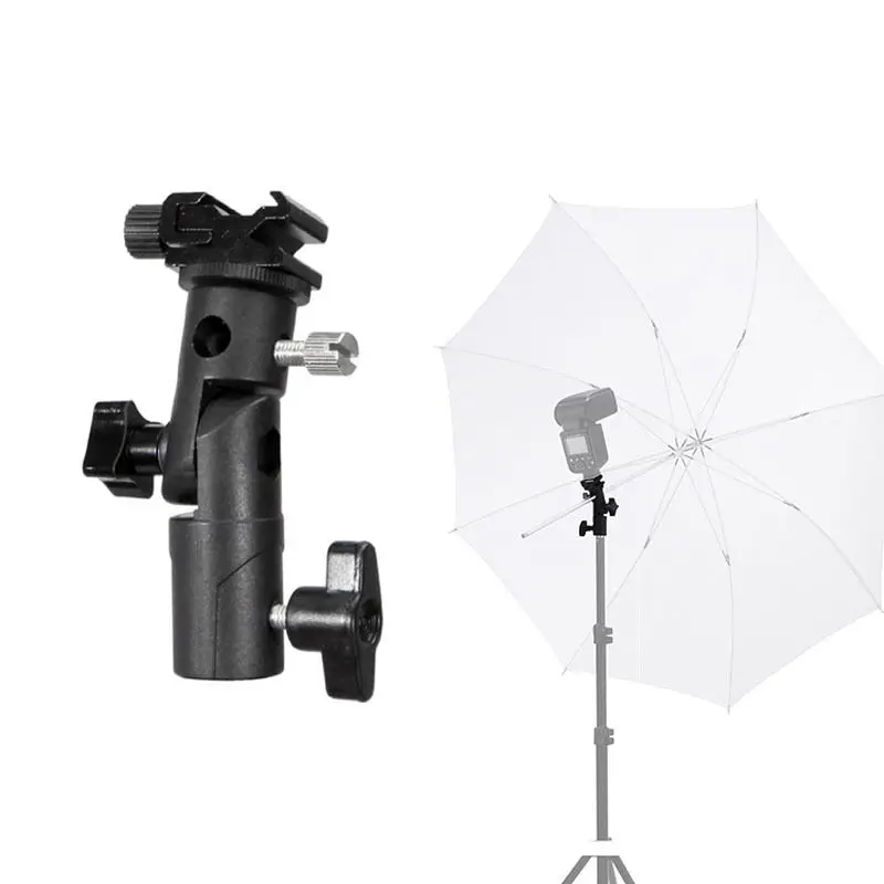 E тип Универсальная металлическая Вспышка Горячий башмак Speedlite зонт держатель шарнирный поворотный кронштейн светильник Стенд кронштейн поворотный адаптер для DSLR