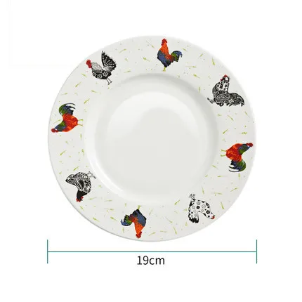 8inch plate Британская Изысканная костяного фарфора, десертные тарелки, королевская качественная посуда, креативное западное блюдо, стейк, салат, Фруктовая тарелка, большой диск - Цвет: 8inch plate